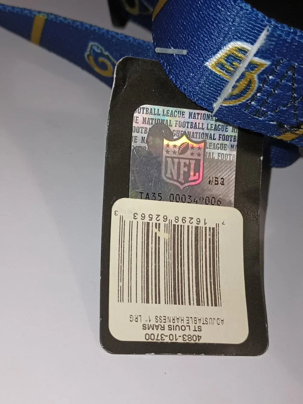 NEW Los Angeles Rams NFL Adjustable Pet Harness Large